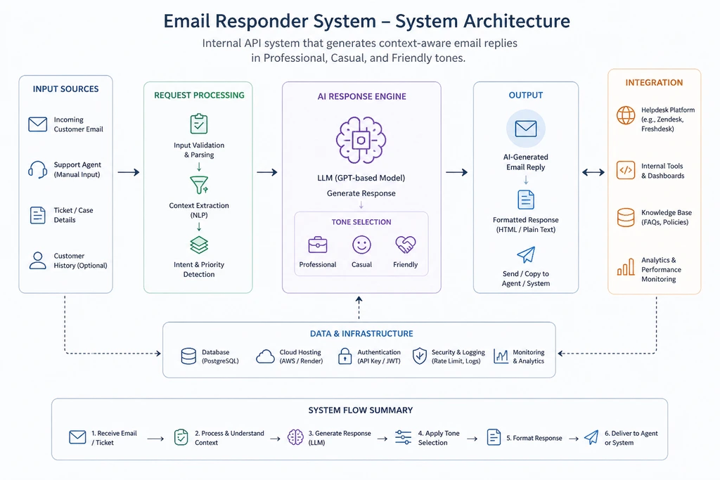 System Planning for AI email responder system